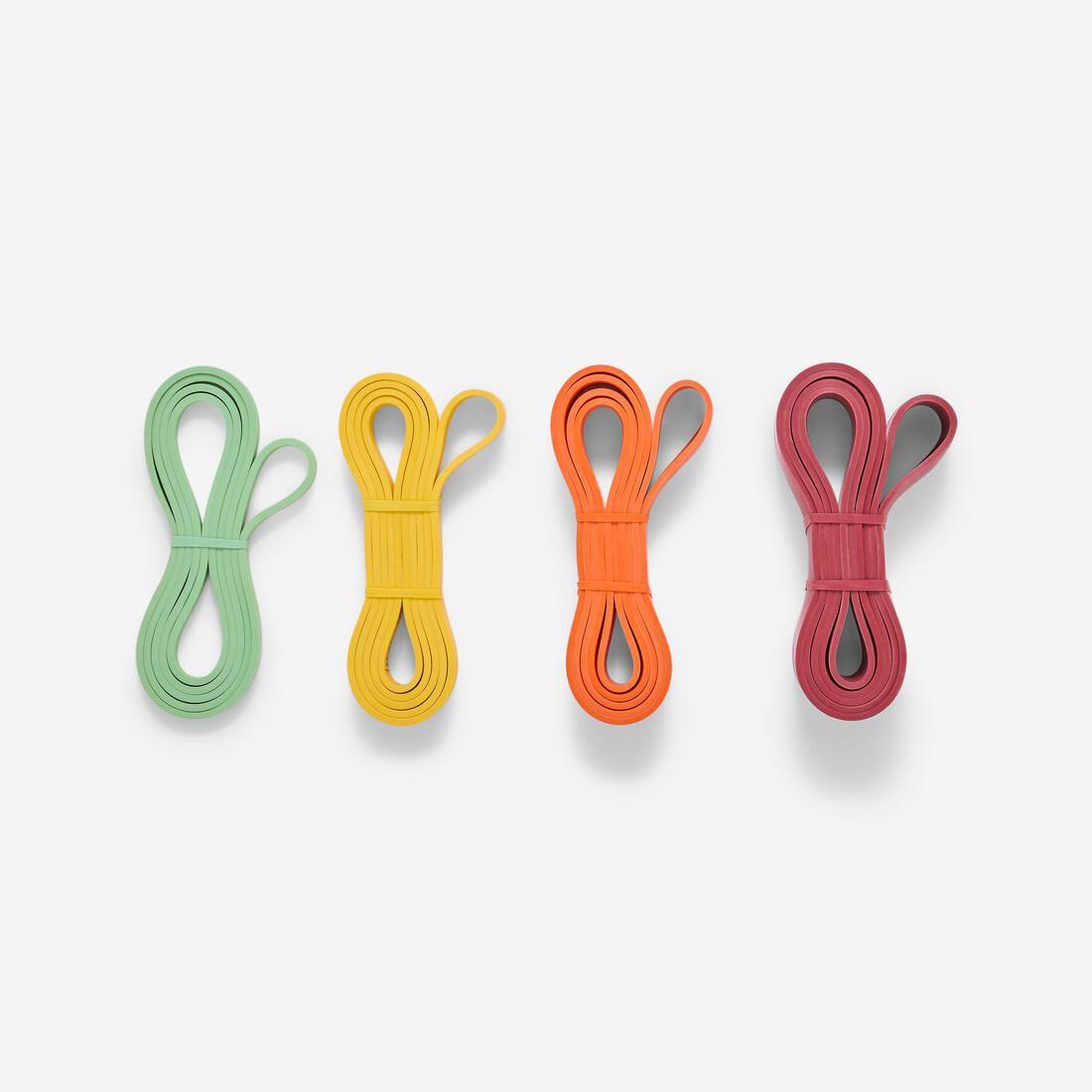 Lot de 4 élastiques de musculation 10, 20, 30 et 40 kg