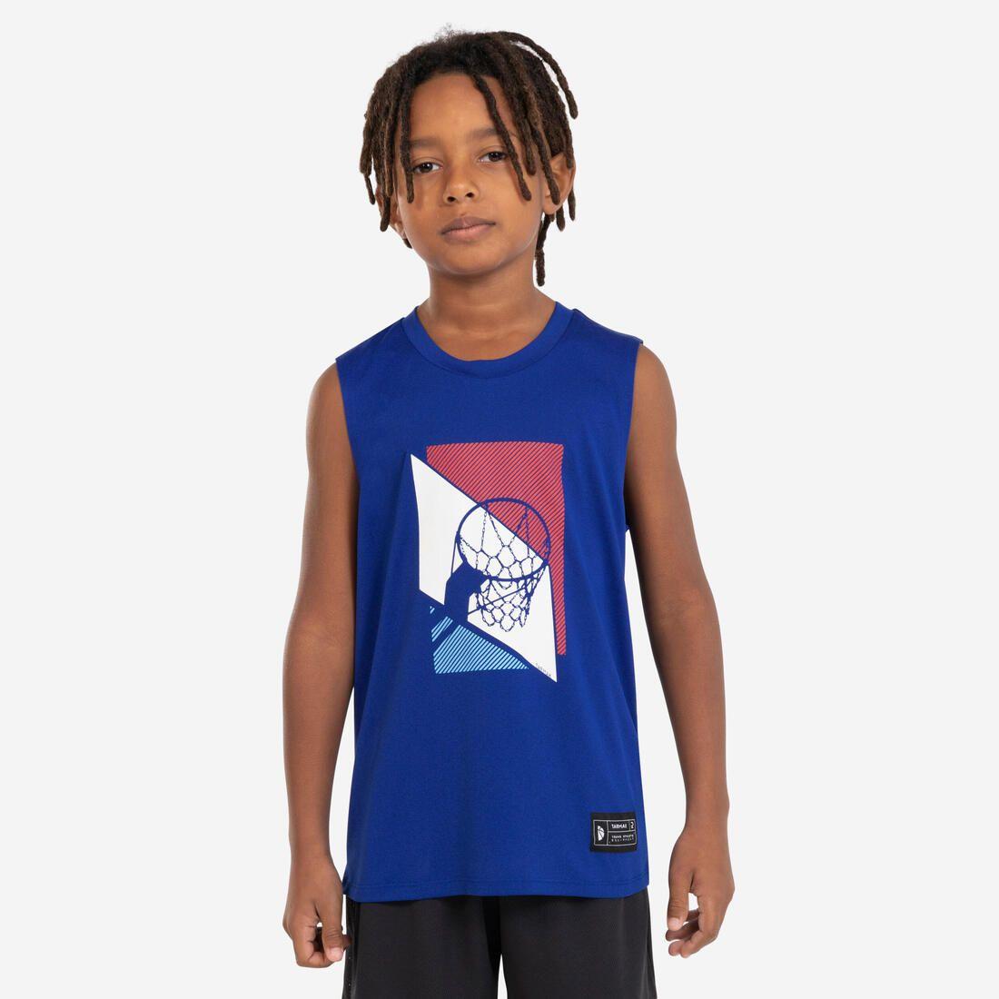 Maillot basketball sans manche enfant - ts500 fast