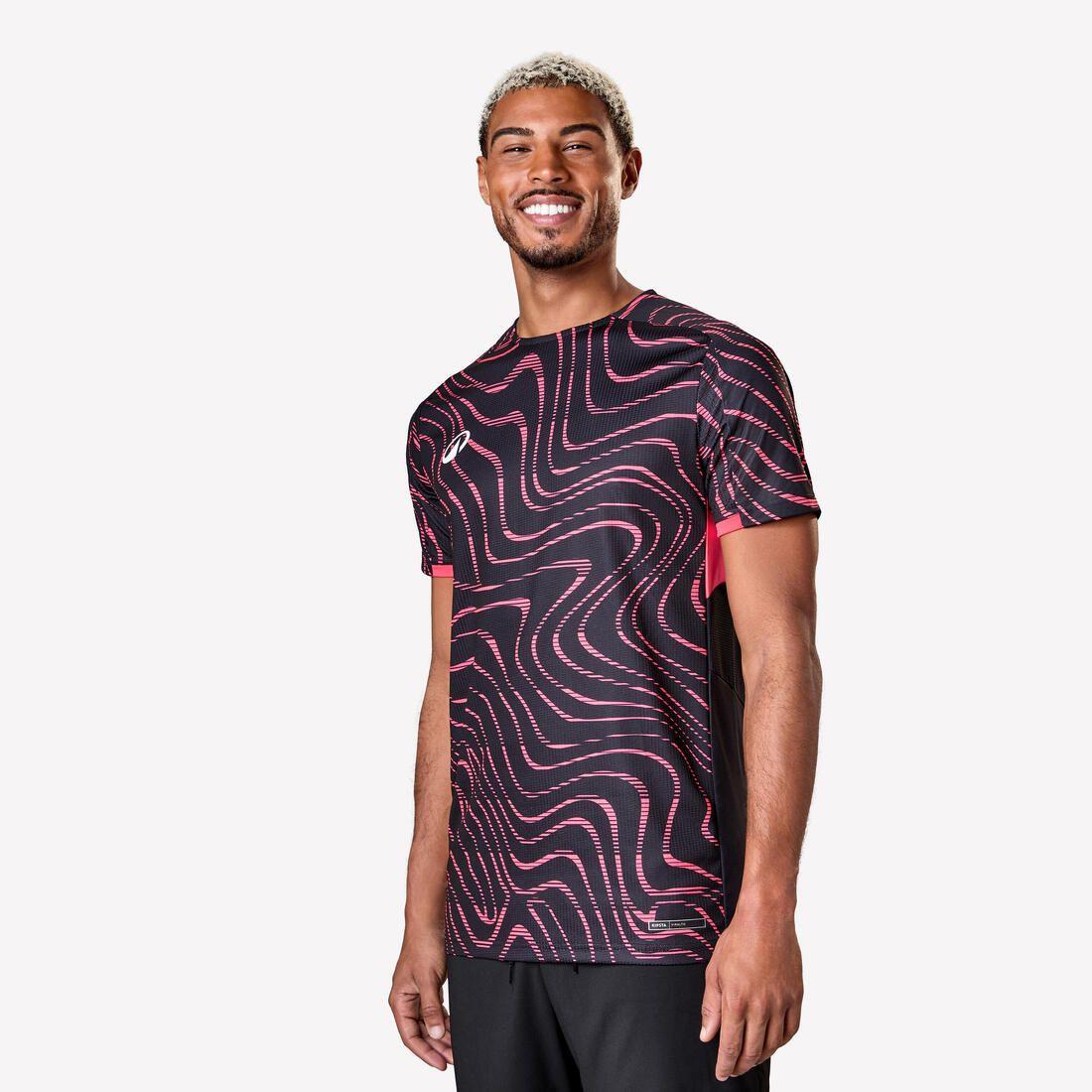 MAILLOT DE FOOTBALL ADULTE MANCHES COURTES VIRALTO TOPO ROSE FLUO &