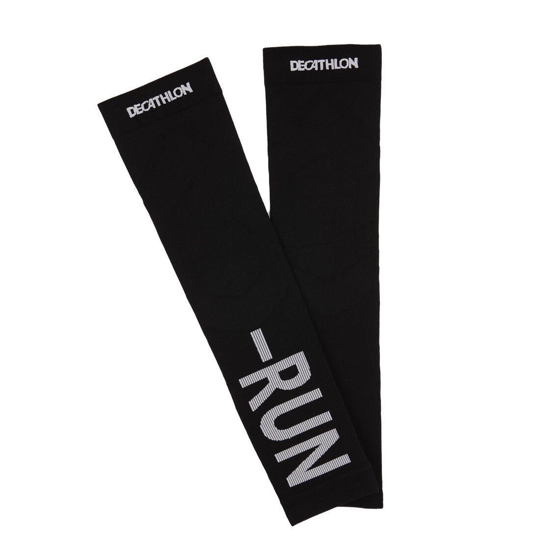 Manchettes running Homme Femme KIPRUN UV protect CN noir