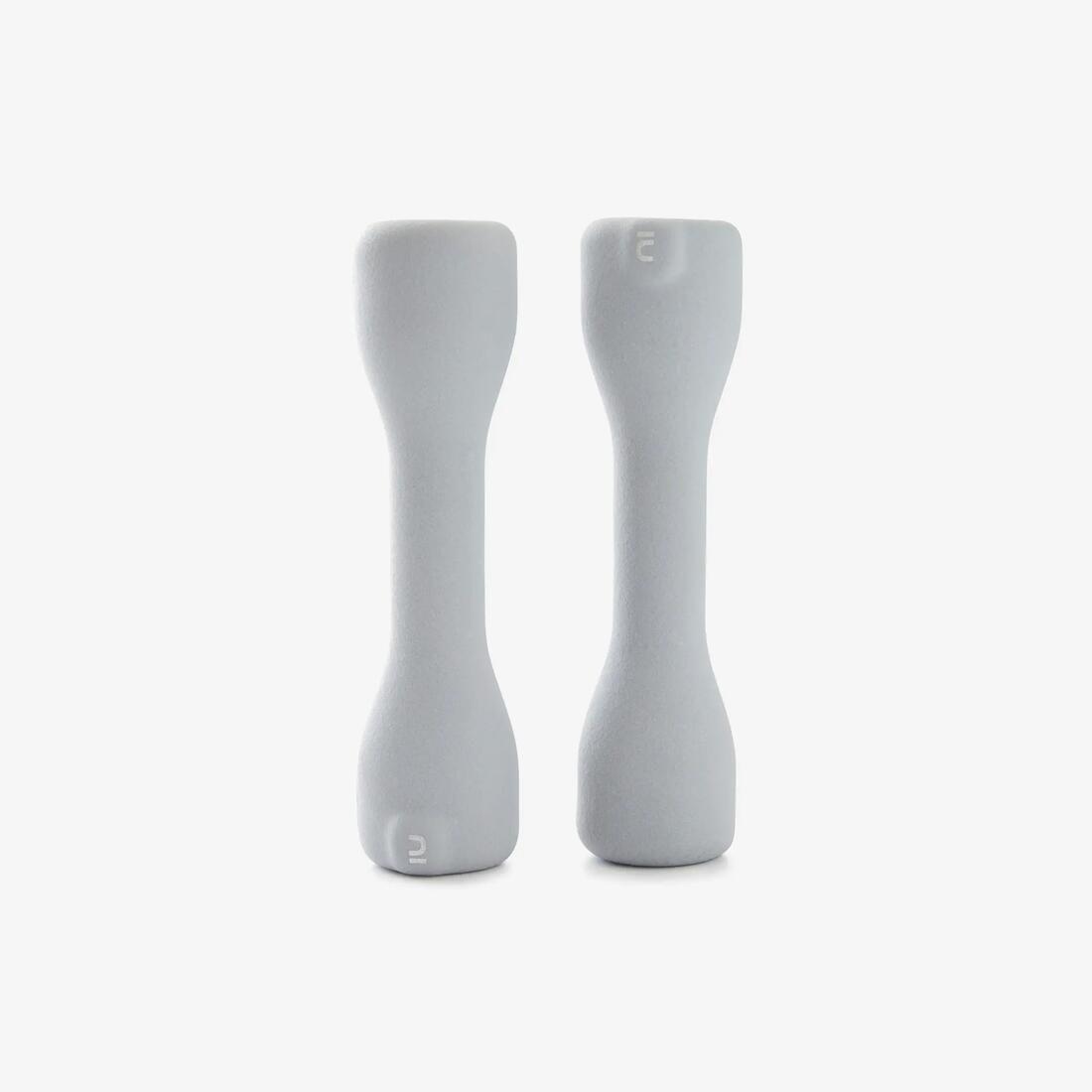 Paire d'haltères fitness 2*3 Kg - EASY Gris