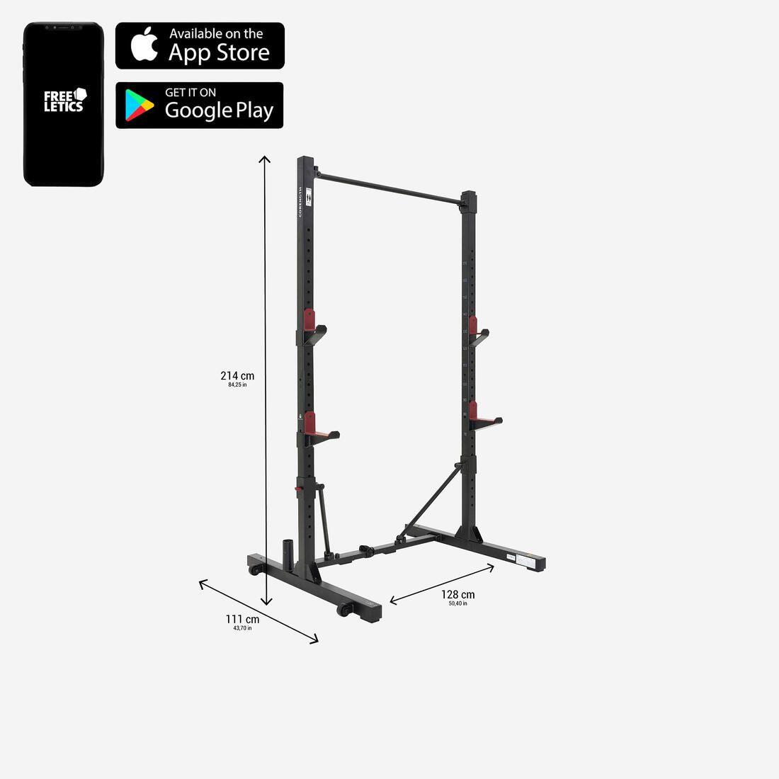 Rack de musculation pliable/ rétractable squat, bench et traction - RACK 500