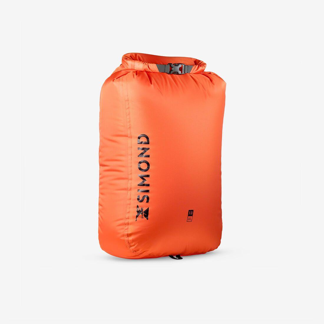 Sac de compression imperméable 13 litres (IPX5), ultra léger , orange
