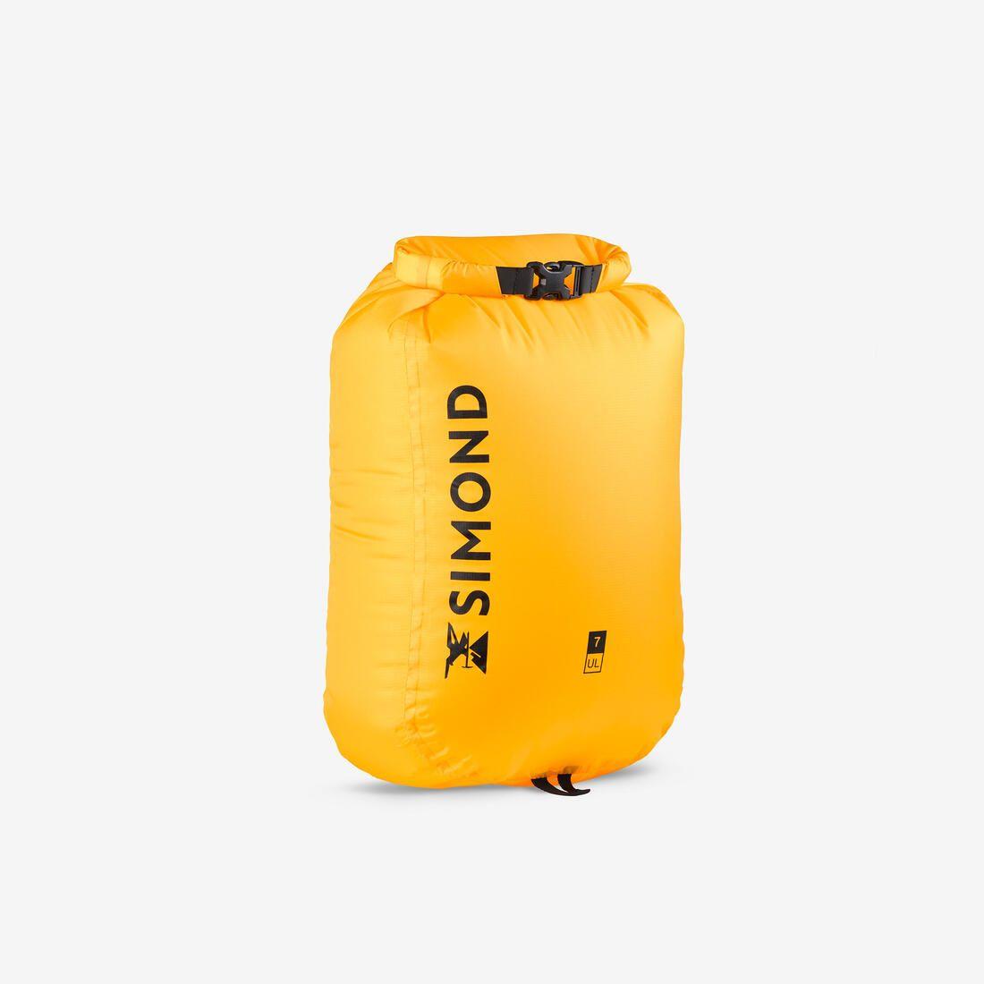 Sac de compression imperméable 7 litres (IPX5), ultra léger , jaune