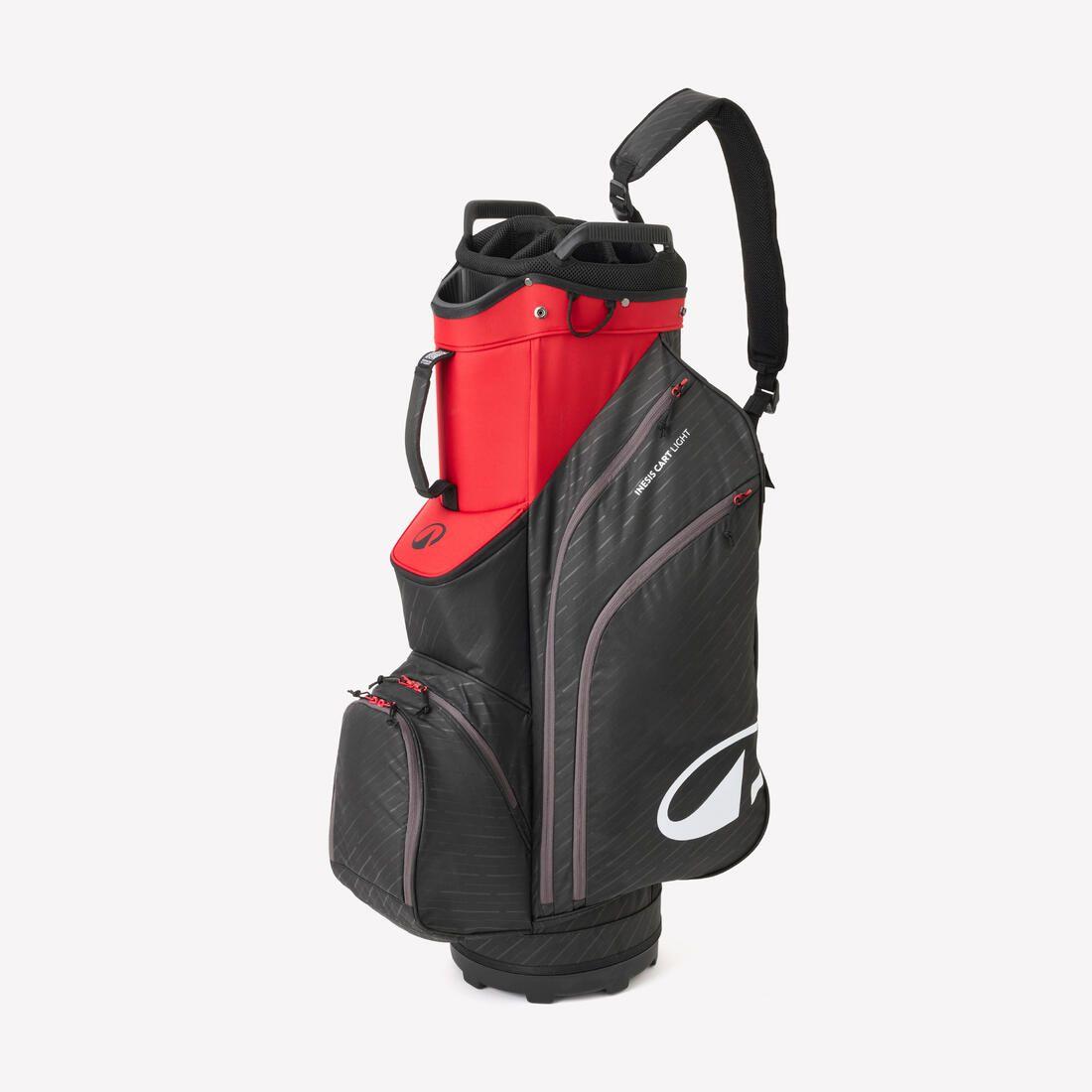 Sac de golf chariot, cart light noir et rouge