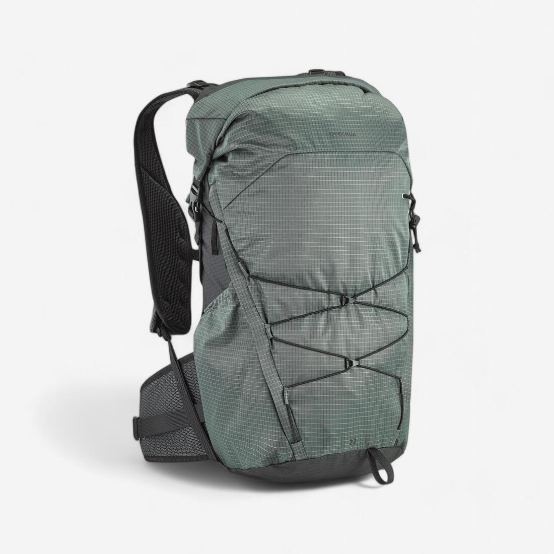 Sac à dos rolltop de randonnée montagne 22l - mh500 light vert