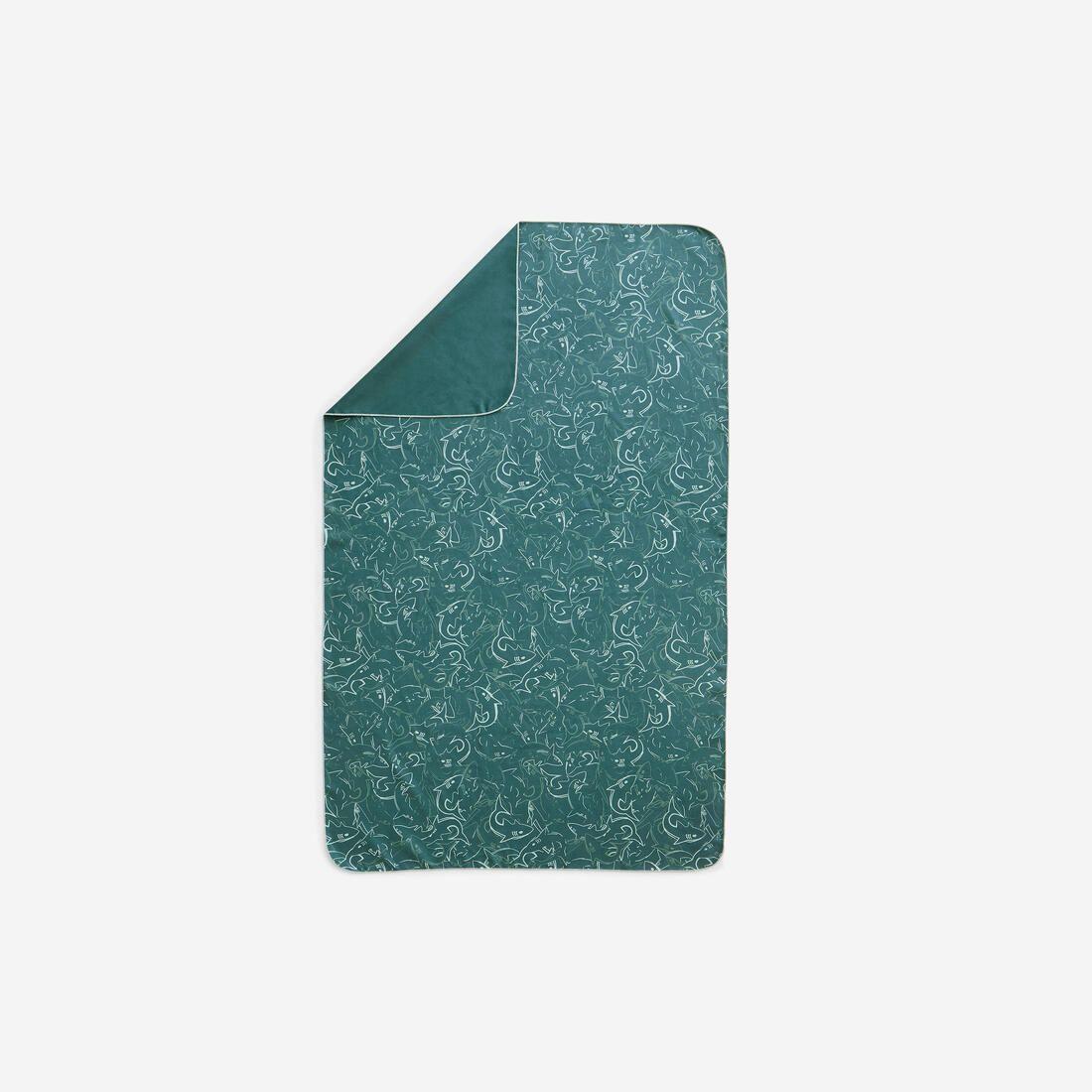 Serviette de bain microfibre compact imprimé taille L 80 x 130 cm