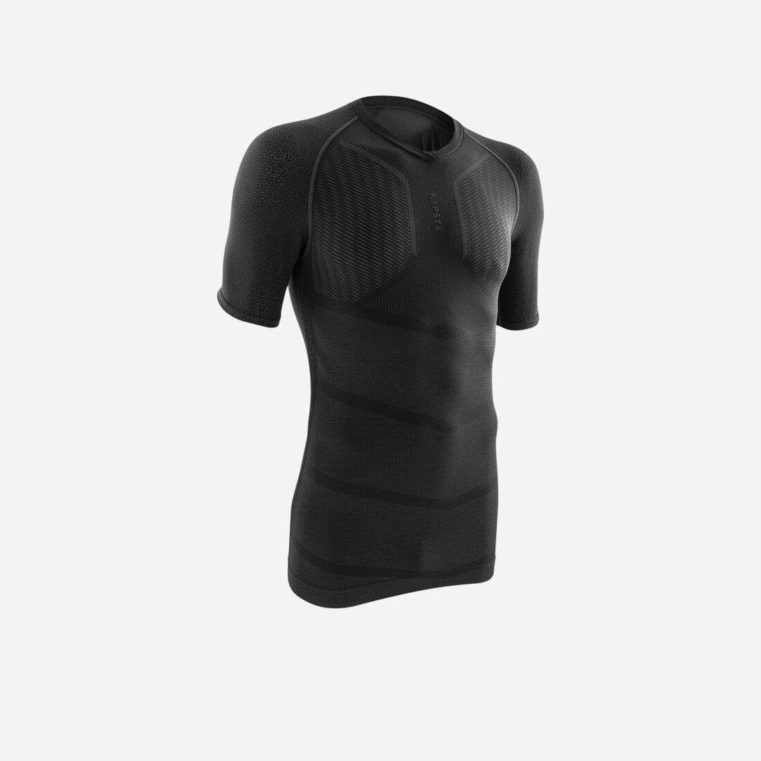 SOUS-VETEMENT THERMIQUE HAUT MANCHES COURTES ADULTE NOIR KEEPDRY 500