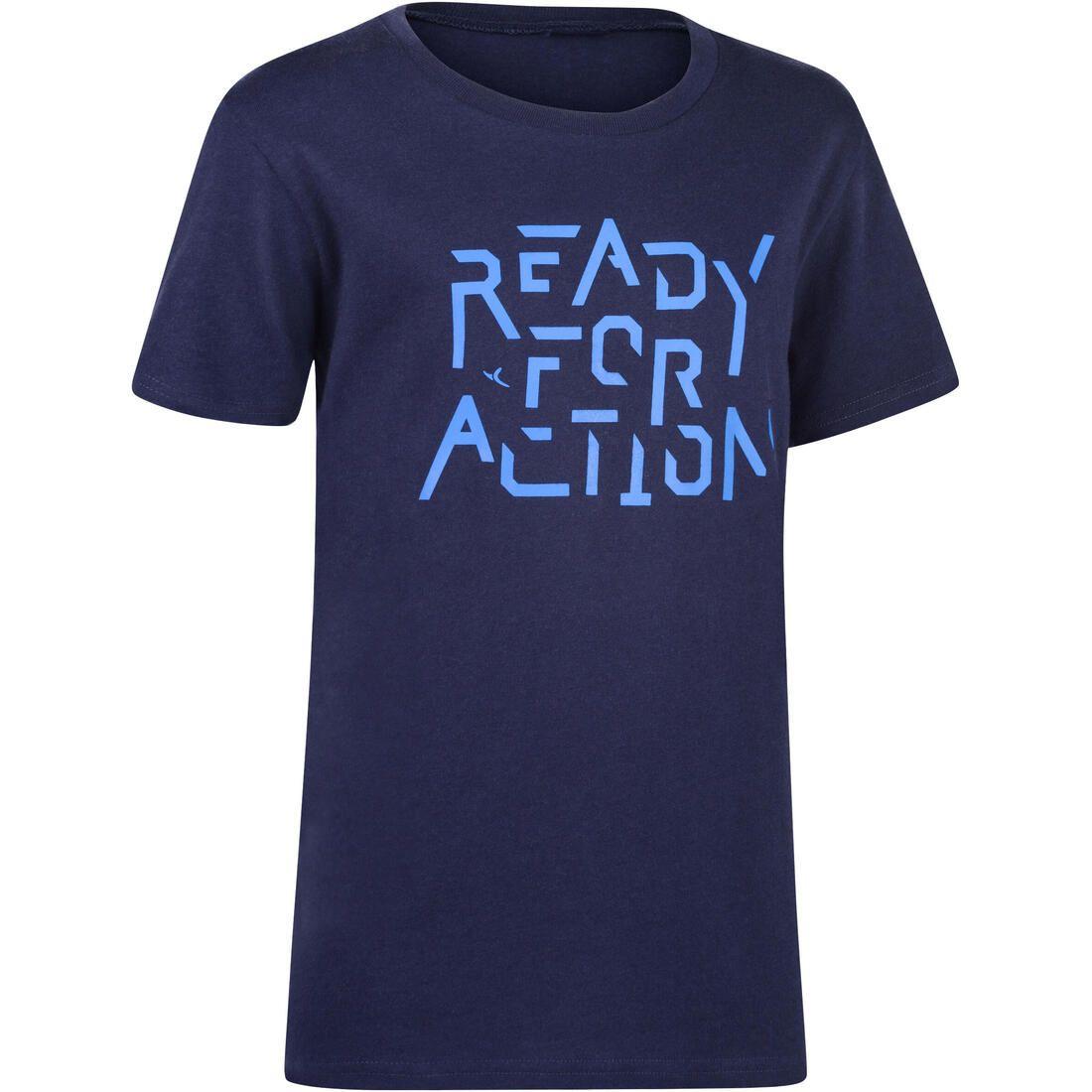 T-Shirt 100 manches courtes Gym Garçon imprimé bleu
