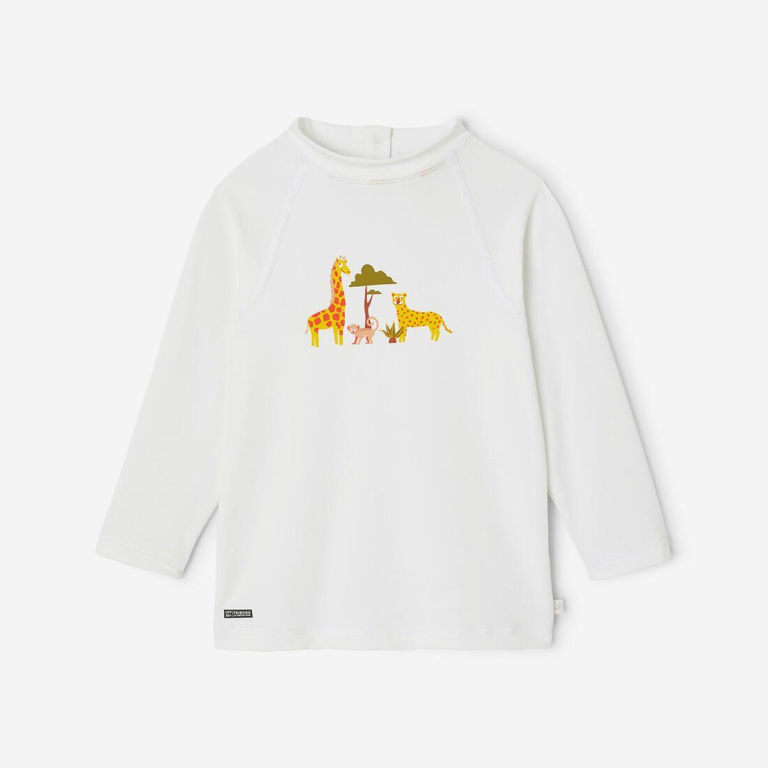 T-shirt anti UV manches longues bébé, imprimé savane