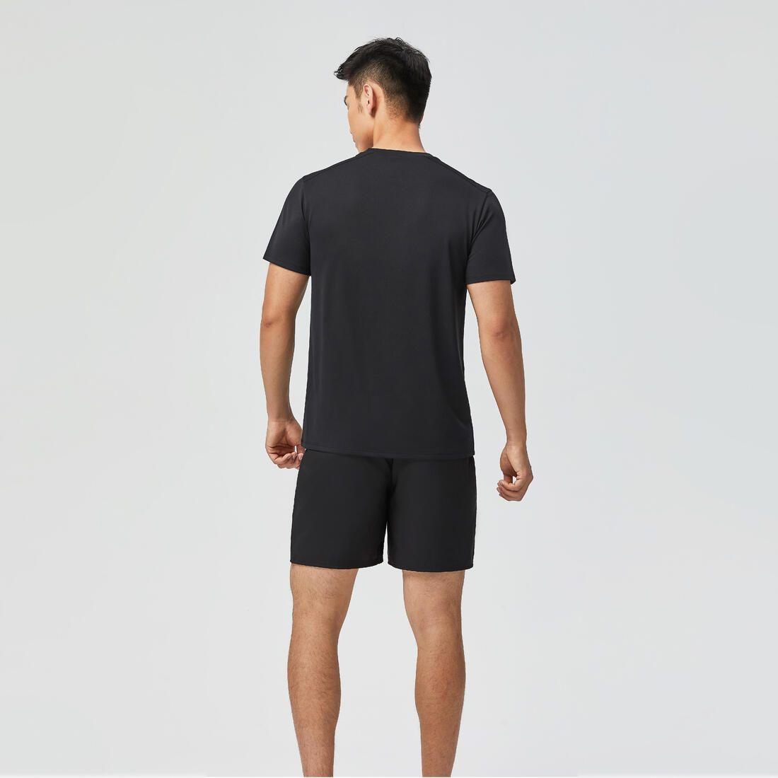 T-shirt de fitness essentiel respirant col rond homme chiné