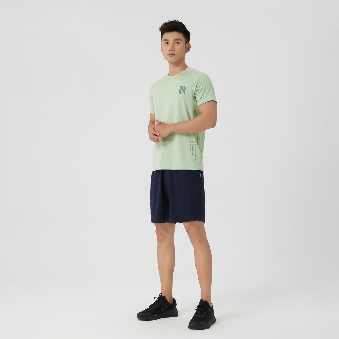T-shirt de fitness essentiel respirant col rond homme - camo