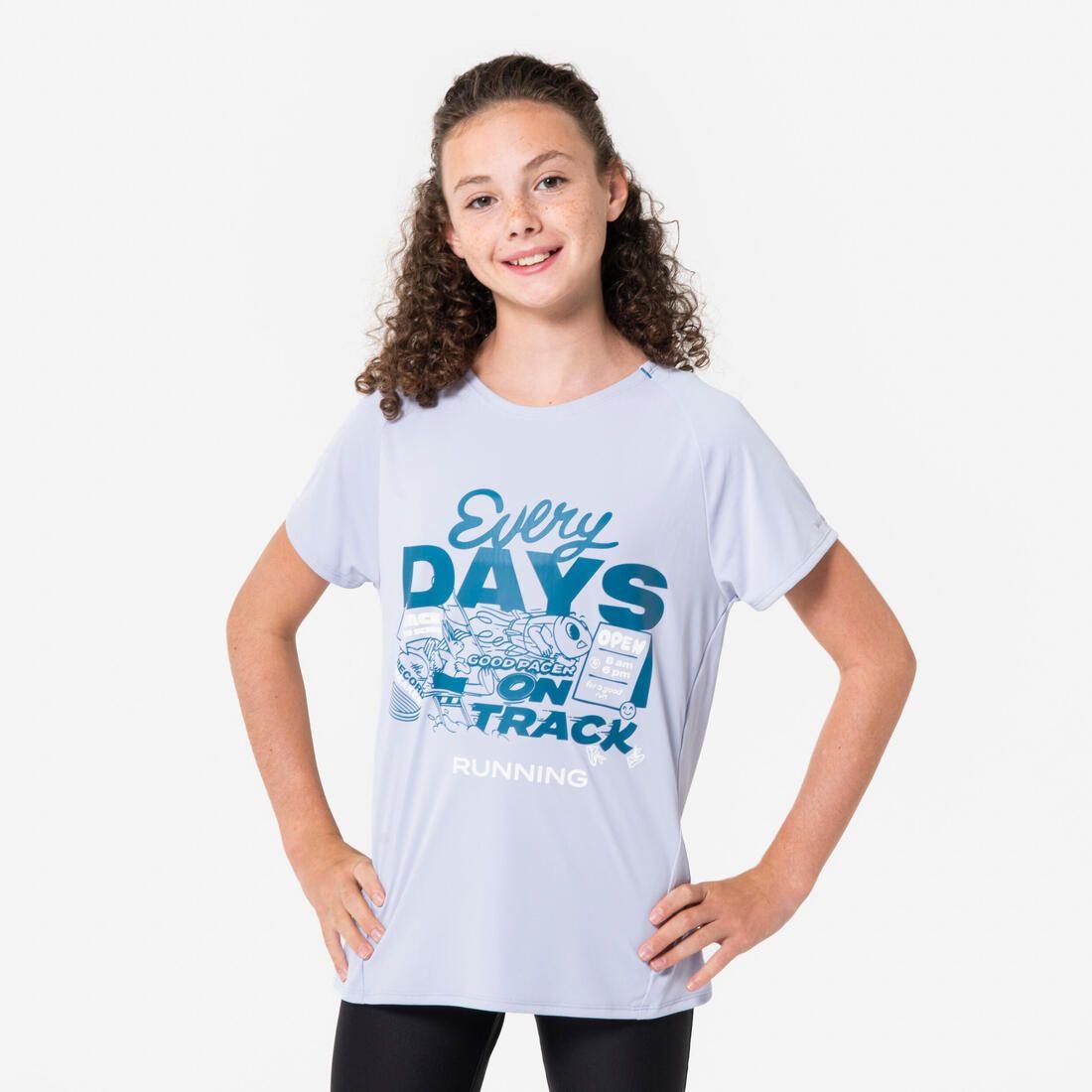 T-shirt de Running respirant Fille - KIPRUN dry+ 500 violet