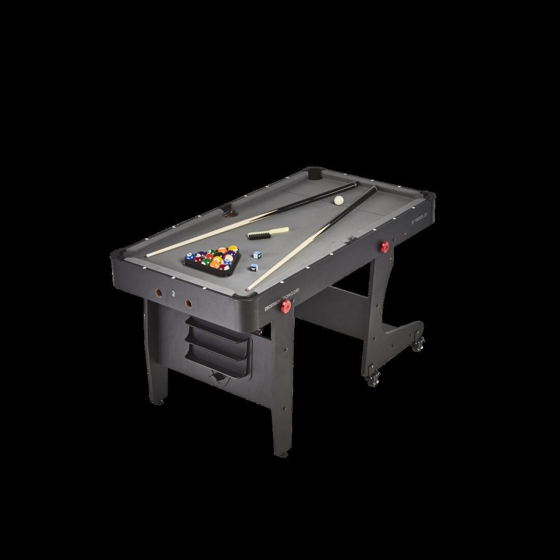 Table de billard pliable américain - BT 500 US tapis gris
