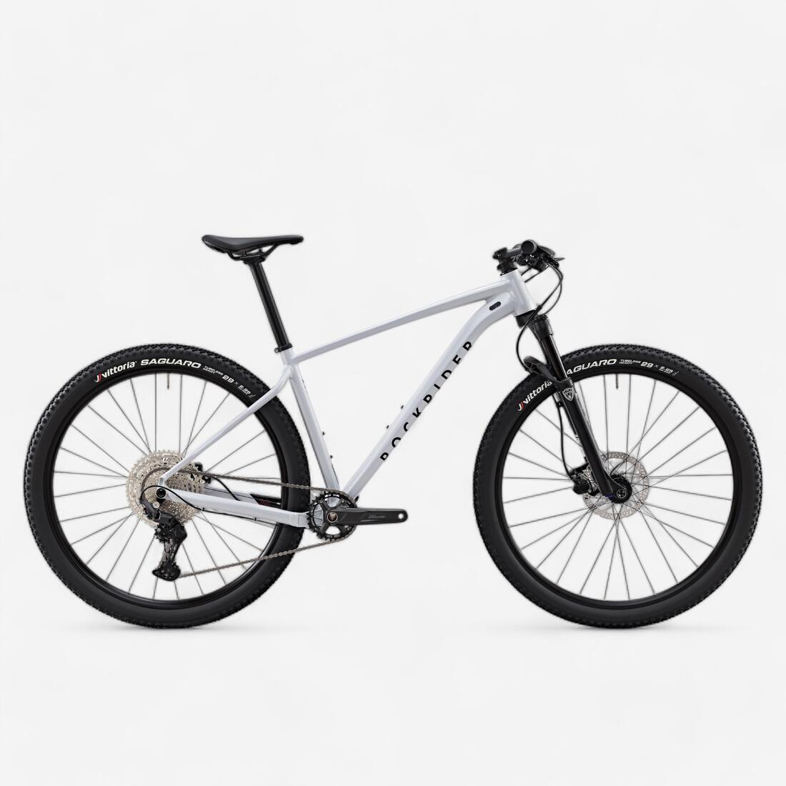 Velo vtt cross country race 700 cadre aluminium gris